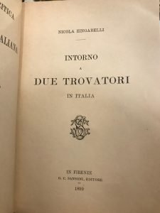 INTORNO A DUE TROVATORI IN ITALIA