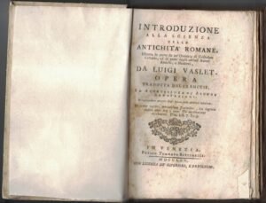 INTRODUZIONE ALLA SCIENZA DELLE ANTICHITA’ ROMANE.