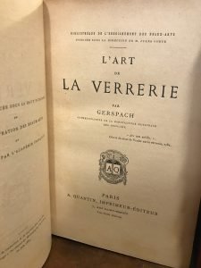 L’ART DE LA VERRERIE