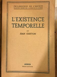 L’EXISTENCE TEMPORELLE