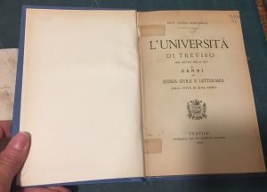 L’UNIVERSITA’ DI TREVISO NEI SECOLI XIII E XIV E CENNI …