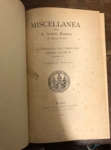 LA CONGIURA DEI CARDINALI CONTRO LEONE X- MISCELLANEA DELLA R. … | Immagine principale