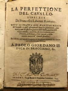 LA PERFETTIONE DEL CAVALLO, LIBRI TRE. Dove si tratta del …