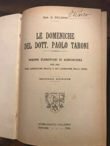 LE DOMENICHE DEL DOTT. PAOLO TARONI. NOZIONI ELEMENTARI DI AGRICOLTURA …