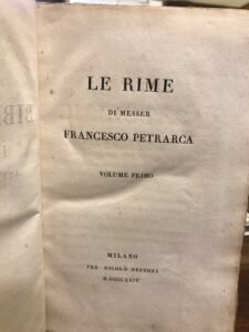 LE RIME DI MESSER FRANCESCO PETRARCA VOLUME PRIMO E SECONDO