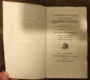 LETTERE DIVERSE DEL CONTE GASPARO GOZZI …TOMO SECONDO