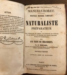 NOUVEAU MANUEL COMPLET DU NATURALISTE PREPARATEUR OU L’ART D’EMPAILLER LES …