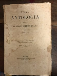 NUOVA ANTOLOGIA RIVISTA DI SCIENZE, LETTERE ED ARTI. VOLUME XLIX …