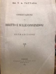 OSSERVAZIONI SUL DIRITTO E SULLE CONVENZIONI DI ESTRADIZIONE