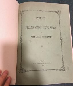 PADOVA A FRANCESCO PETRARCA NEL QUINTO CENTENARIO DELLA SUA MORTE