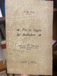 PER LA LOGGIA DEL BELVEDERE