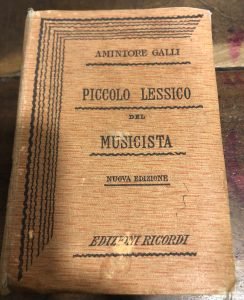PICCOLO LESSICO DEL MUSICISTA – NUOVA EDIZIONE | Immagine principale