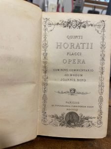 QUINTI HORATII FLACCI OPERA CUM NOVO COMMENTARIO AD MODUM JOANNIS …