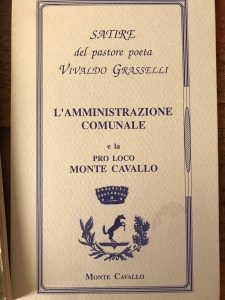 SATIRE DEL PASTORE POETA VIVALDO GRASSELLI NATO A PANTANETO