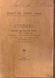 STATUTO DELLA SOCIETA’ DEL CASINO DI VICENZA