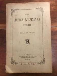 SULLA MUSICA ROSSINANA PENSIERI