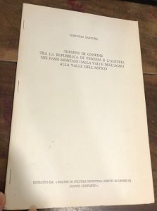 TERMINI DI CONFINE TRA LA REPUBBLICA DI VENEZIA E L’AUSTRIA …