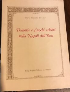 TRATTORIE E CUOCHI CELEBRI NELLA NAPOLI DELL’ 800