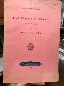 UNA GLORIA ITALIANA DEL SECOLO XVI IN AGRICOLTURA (TARELLO)