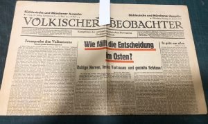VOLKISCHER BEOBACHTER . KAMPFBLATT DER NATIONALSOZIALISTISCHEN BEWEGUNG GROSSDEUTSCHLANDS. 29 JANUAR …