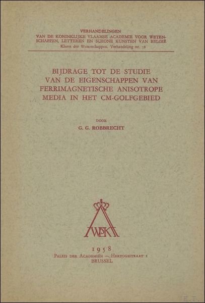 Bijdrage tot de studie van de eigenschappen van ferrimagnetische anisotrope …