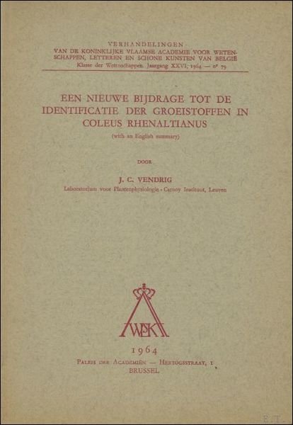 nieuwe bijdrage tot de identificatie der groeistoffen in Coleus rhenaltianus. | Immagine principale