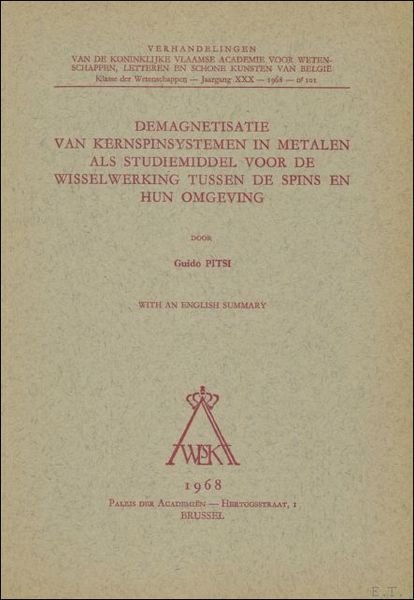 Demagnetisatie van kernspinsystemen in metalen als studiemiddel voor de wisselwerking …