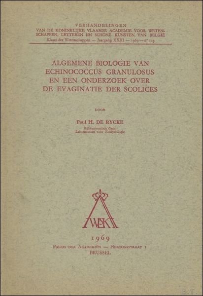 Algemene biologie van echinococcus granulosus en een onderzoek over de …