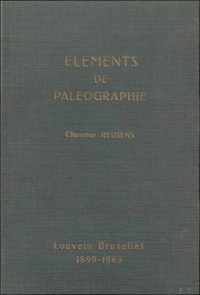 ELEMENTS DE PALEOGRAPHIE.