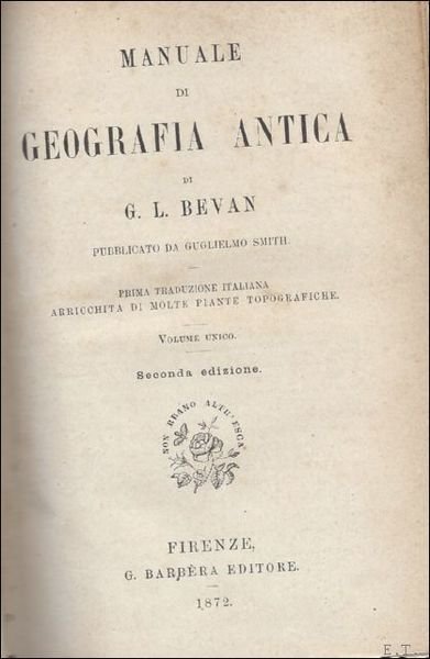 MANUALE DI GEOGRAFIA ANTICA.