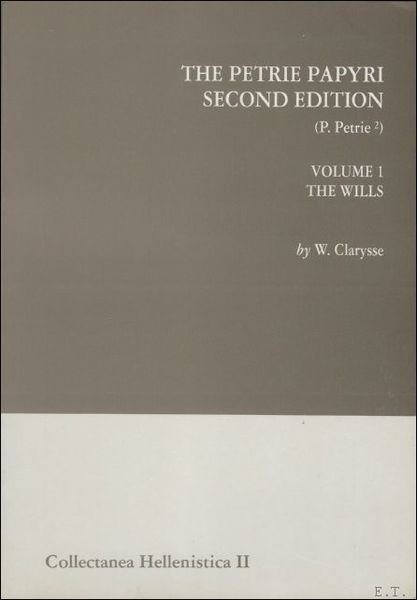 Petrie papyri. Second edition (P. Petrie?) . Volume 1: The …