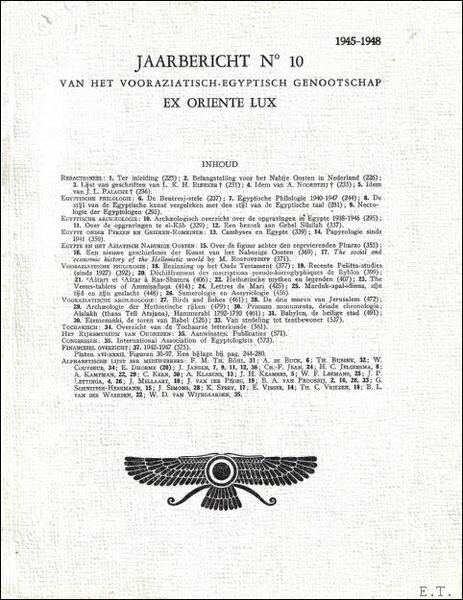 JAARBERICHT N? 10 VAN HET VOOR AZIATISCH-EGYPTISCH GENOOTSCHAP.