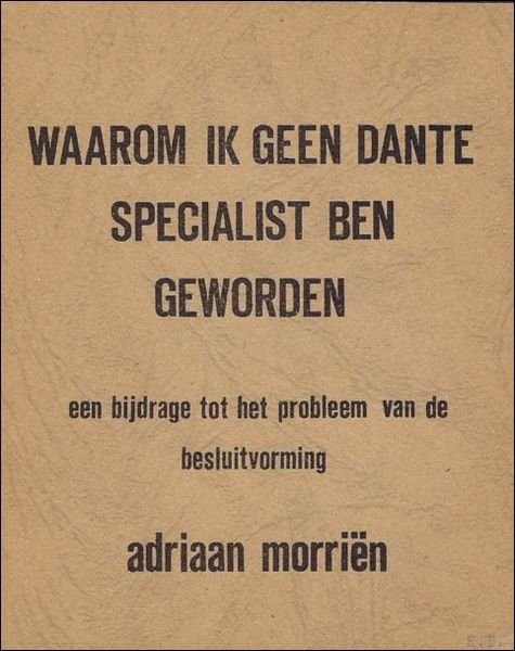 Waarom ik geen Dante specialist ben geworden: een bijdrage tot … | Immagine principale