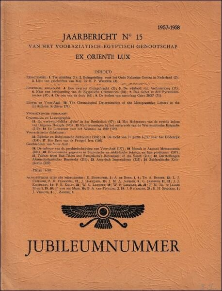 JAARBERICHT VAN HET VOOR AZIATISCH-EGYPTISCH GENOOTSCHAP. | Immagine principale