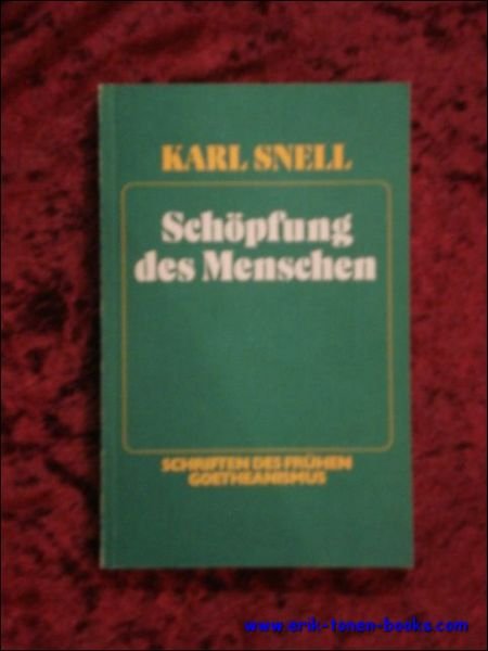 DIE SCHOPFUNG DES MENSCHEN. VORLESUNGEN UBER DIE ABSTAMMUNG DES MENSCHEN,