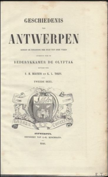 DE GESCHIEDENIS VAN ANTWERPEN 8 delen compleet