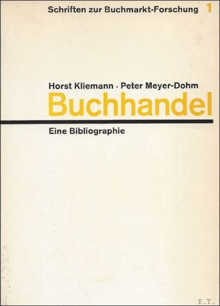 BUCHHANDEL EINE BIBLIOGRAPHIE,