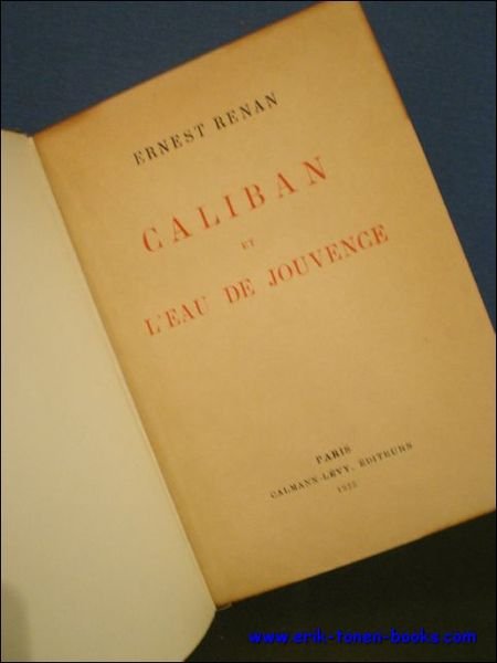 CALIBAN ET L'EAU DE JOUVENCE,