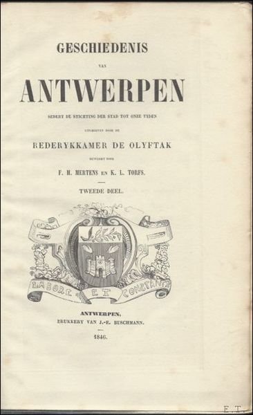 DE GESCHIEDENIS VAN ANTWERPEN 8 delen, 1e druk | Immagine principale