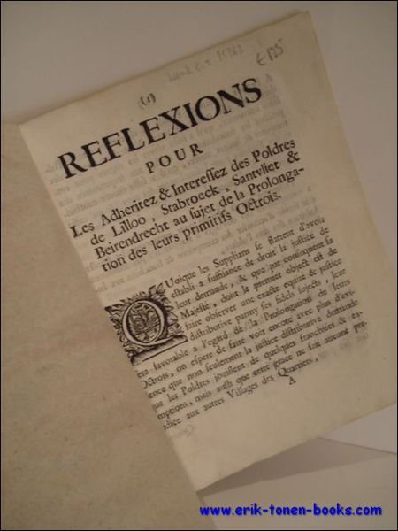 REFLEXIONS POUR LES ADHERITEZ ET INTERESSEZ DES POLDRES DE LILLOO, …