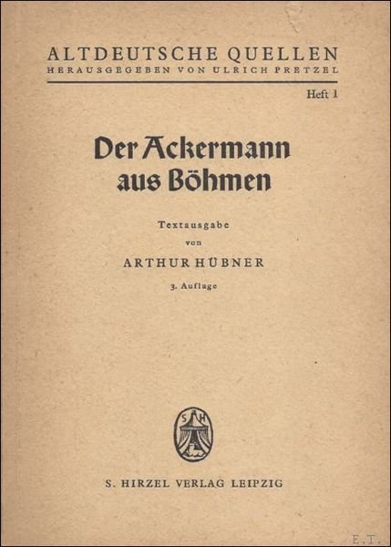 DER ACKERMANN AUS BOHMEN.