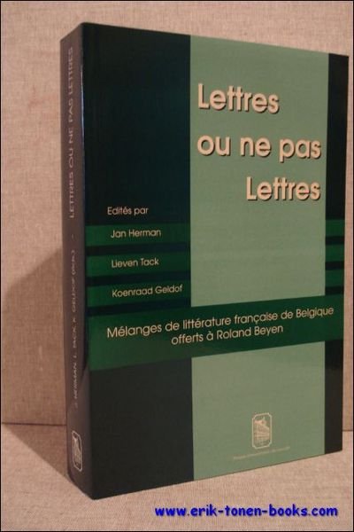 Lettres ou ne pas lettres. Melanges de litterature francaise de …