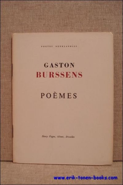 Poemes. Burssens.