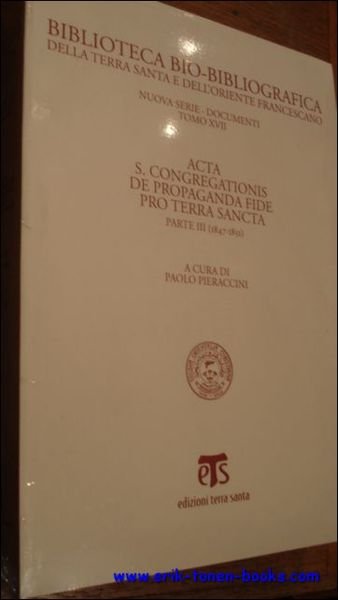 Acta S. Congregationis de propaganda fide pro Terra Sancta Parte …
