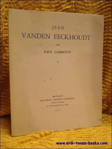 JEAN VANDEN EECKHOUDT.