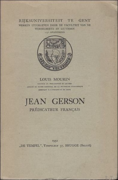 Jean Gerson: predicateur francais.