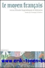 Moyen Francais- 54 (2004) Articles sur Roman de Perceforest, Ponthus …