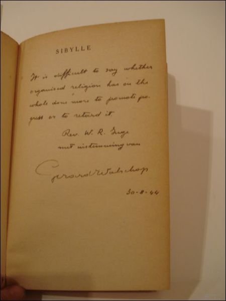 Sibylle, met een handgeschreven opdracht