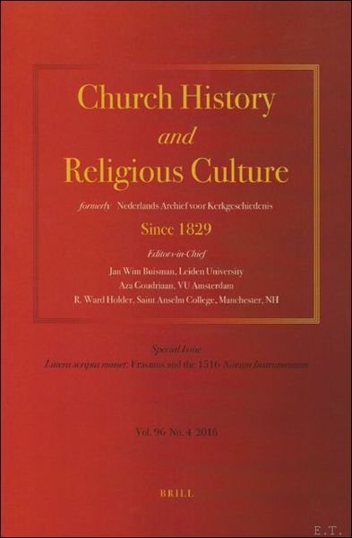 Church History and Religious Culturerly: Vol. 96. no; 4, 2016.