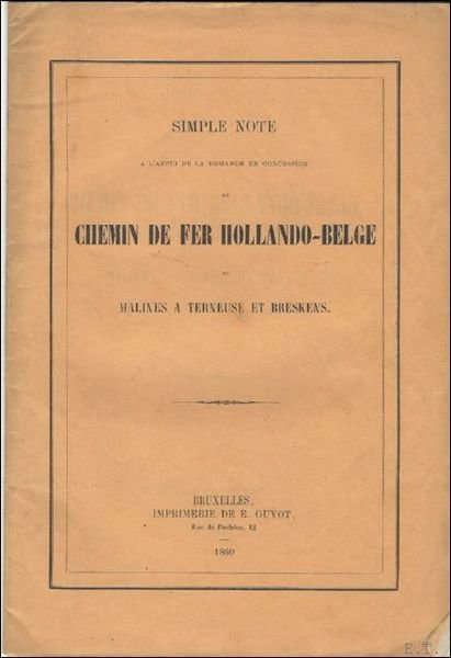 Chemin de fer Hollando-Belge, Malines a terneuse et Breskens